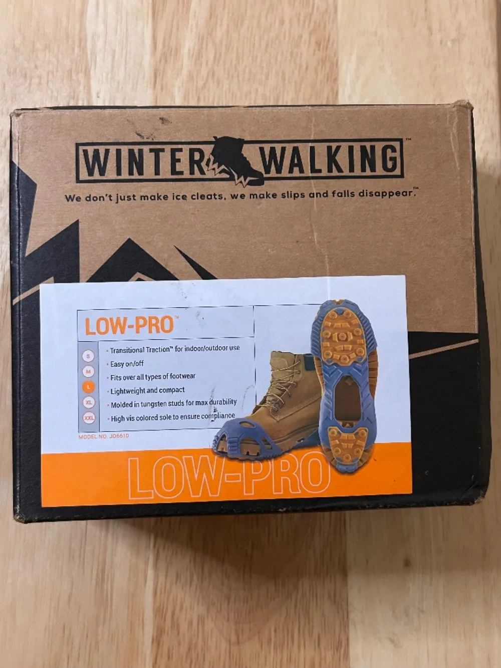 Winter Walking Low-Pro Ice Cleats Traction Aid, Model JD6610